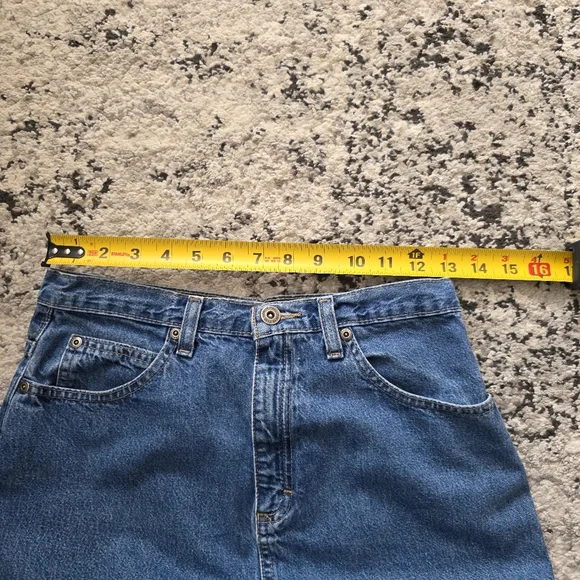 SOLD Vintage Liz Claiborne Liz Wear Jeans maxi Denim Skirt Womens 4 - Picture 5 of 6